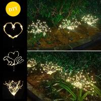 Lámpara De Jardín Solar LED 60 Bombillas Decorativas Para Patio Y Jardín Impermeable Iluminación De Fieras De Amanecer Luz De Dandelion - details 1