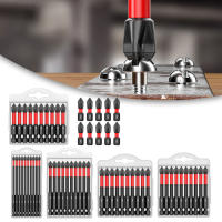 Juego De 10 Piezas De Bitas De Destornillador De Impacto Magnético PH2 Antideslizantes Largas Para Perforación Y Herramientas Eléctricas Acero De Carbono Multifuncional - details 1