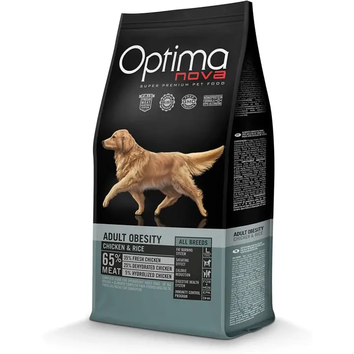Pienso para Perros Optima Nova Obesity 12 Kg. Pollo/Arroz - 1