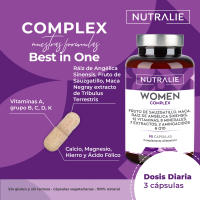 Multivitaminas Mujer Complex - Energía - Equilibrio Hormonal - Inmunidad - Piel Pelo - Huesos - Complejo Vitamínico Completo + 20 Vitaminas y Minerales - 90 Cápsulas - details 2