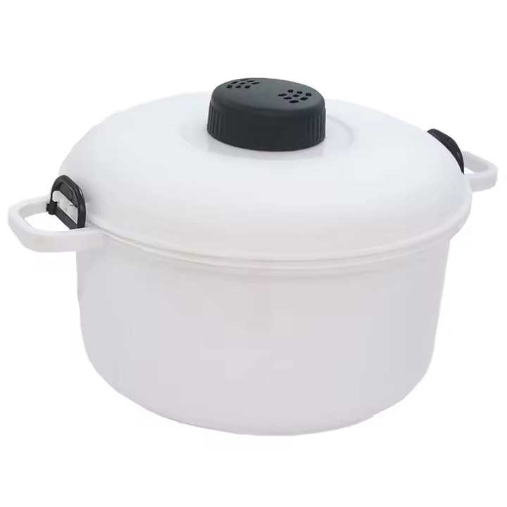 Olla a vapor para microondas | Olla a presión Multiusos para Microondas | Color blanco | Capacidad 2,8 Litros | Cocina al vapor | Fácil, rápido y saludable | Dimensiones: 27x10x20 cm | Marca RevolutionLine - 1