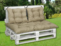 SEB MARKET Cojines para Palets (Asiento y Respaldo),Cojín de Asiento 120x80 cm, Respaldo 2 unidades 60x40.Cojines sofá exterior e interior. Palets no incluidos. - details 0