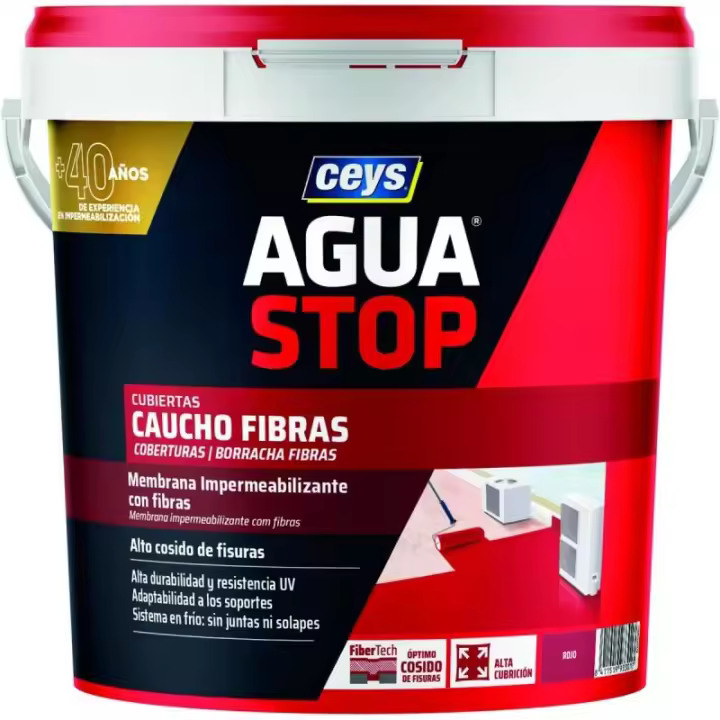 Impermeabilizante Ceys Aguastop Rojo Caucho 5 kg - 1