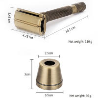 Afeitadora De Seguridad Clásica Ajustable De Lujo Con Diseño De Mariposa Para Hombres Afeitadora De Barbero Para Cara Cuerpo Y Axilas Material De Latón Y Aleación De Zinc - details 1