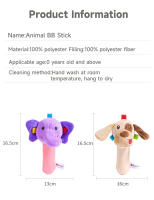 Juguetes Educativos Para Bebés Rattle De Peluche Animal Tamaño 18x10CM Juguete De Viaje Sensorial Para Recién Nacidos Regalo - details 6