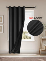 Cortina De Blackout Con Acabado Aislante a Prueba De Luz Para Decoración Del Hogar Ideal Para Sala De Estar Dormitorio Cocina Baño Material De Poliéster Moderno Estilo Sin Cierre Inteligente - details 2