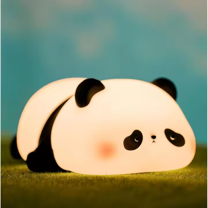 Lámpara de noche con forma de Panda, LED, novedosa y blanca, Luz Nocturna para habitación Infantil con 3 niveles de intensidad regulable. - 1