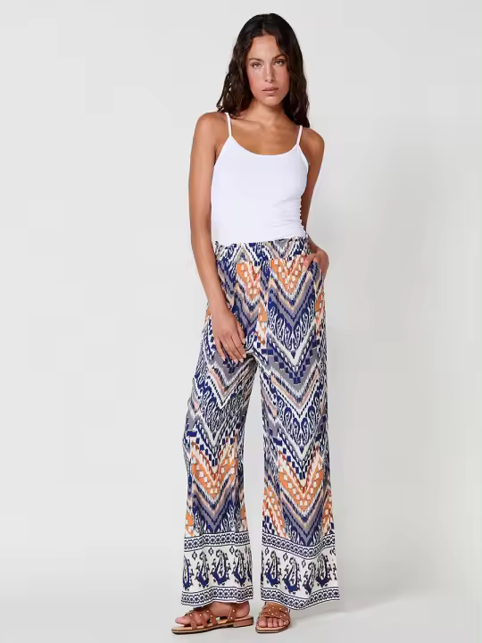 Koroshi Pantalón Holgado Ikat para Mujer - 1