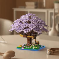 Bloques De Construcción ToylinX 1097 PCS Casa De Árbol Rosa Con Escena De Calle Juguete Educativo Para Niños Regalo De Cumpleaños - details 1