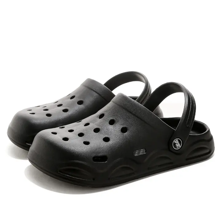Sandalias De Hombre Verano Nuevas Moda Exterior Media Altura Tacón Cuña Cabeza Bota Jardín Playa Zapatos Unisex Material EVA - 1