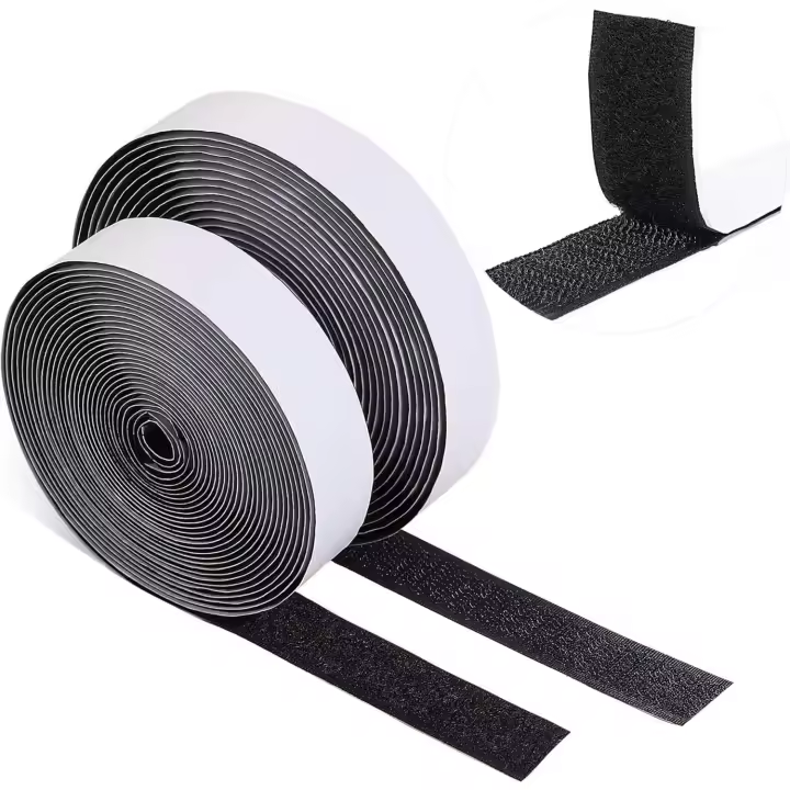 10 Metros 20 mm Auto Adhesivo Cinta Rollo Hook y Loop Tape Gancho y Cinta de Lazo - 1