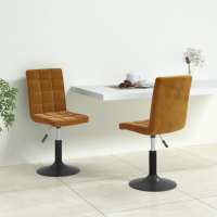 vidaXL Sillas de comedor giratorias 2 uds de terciopelo en color Verde claro/Amarillo mostaza/Gris claro y más | cómodas modernas ergonómicas para comedor cocina salón hogar - details 5