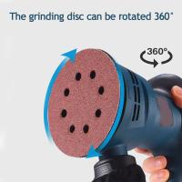 Bricolaje Eléctrico 300W Mecanismo De Eje Asimétrico 6 Velocidades Ajustables 5 Pulgadas 125mm Máquina De Pulido De Coche Con Caja De Polvo Para Madera Y Bricolaje - details 2