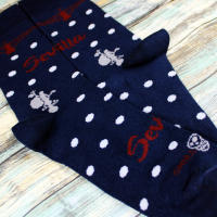 Calcetín Hombre Divertido Skull Socks Sevilla Azul Algodón Unisex Ropa Textil Varias Tallas - details 1
