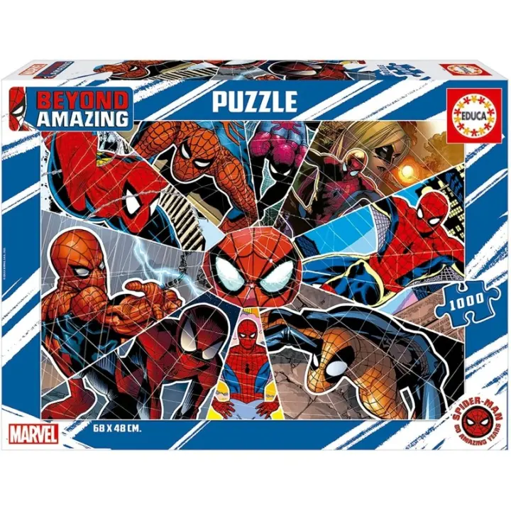 Puzzle 1000 piezas superhéroe Spiderman Beyond Amazing de educa 19487 - 1