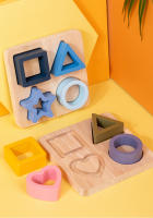 Juegos Educativos Montessori Para Bebés Juguetes De Silicona De Grado Alimenticio Formas Geométricas Rompecabezas De Aprendizaje - details 8