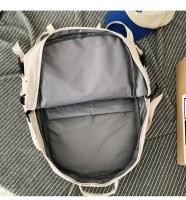 Mochila multifuncional de nailon para estudiantes, mochila de gran capacidad con cremallera, de Color sólido, a la moda e informal, para viajes y escuela 1 - details 6