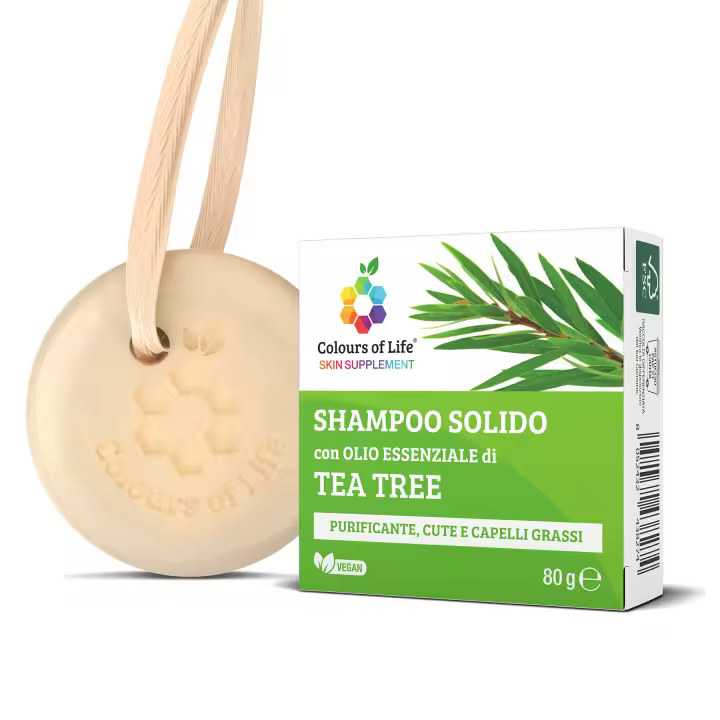 Champú Solid Árbol del Te 80g Colors Of Life Champú solid tea tree, champú natural, eco-friendly, Plastic free - 1