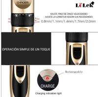 Kit de aseo para perros : recargable, inalámbrico, recortadores de pelo de mascotas silenciosos y de bajo ruido para perros, gatos y otras mascotas (dorado) - details 0