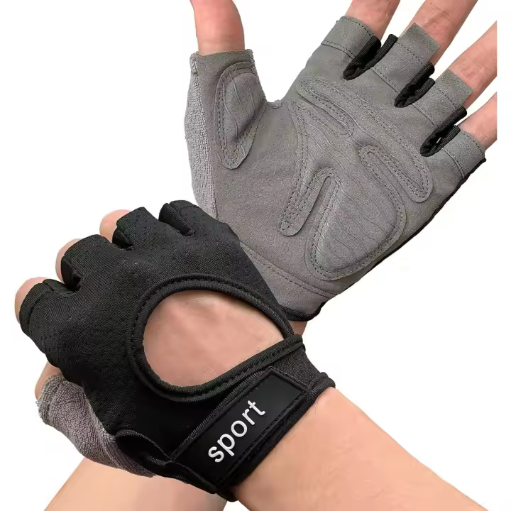 Guantes de fitness para mujer y hombre, entrenamiento de fuerza, guantes de entrenamiento transpirables, guantes de gimnasio, guantes deportivos para levantamiento de pesas, bicicleta, - 1