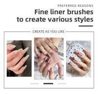 5PCS Pinceles De Arte Para Uñas Con Liner Acrílico UV Gel Colores Pinturas Herramientas Para Dibujar Y Diseñar Manicura DIY Accesorios De Belleza - details 2