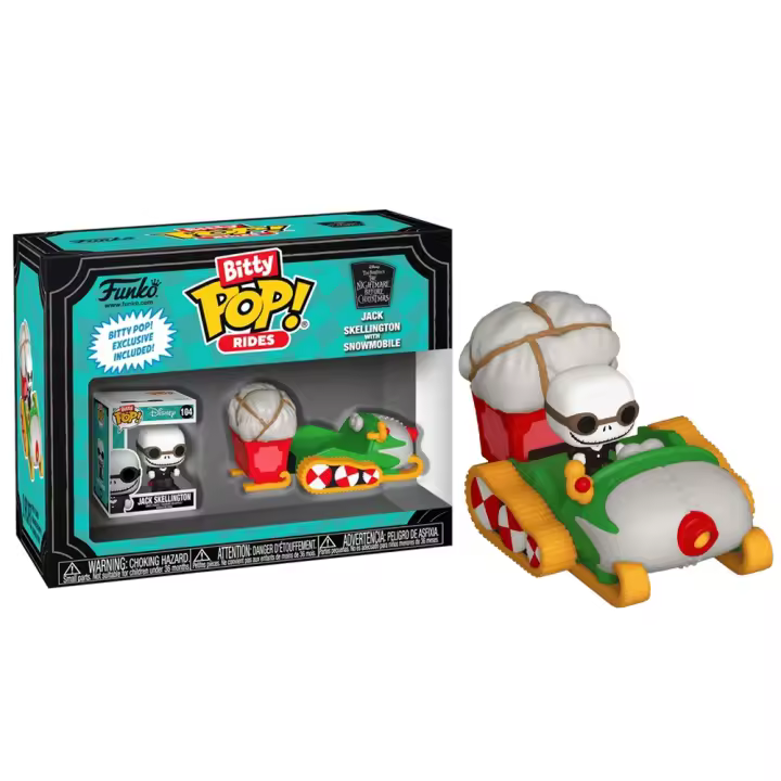 FUNKO BITTY POP! RIDES: PESADILLA ANTES DE NAVIDAD - JACK SKELLINGTON CON TRINEO, 83624, TIENDA CON LICENCIA OFICIAL - 1