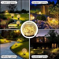 Lámpara Solar Para Jardín Con Bola De Vidrio Rotura Luz LED Blanco Cálido Impermeable Para Decoración De Patio Camino Jardín Césped - details 4