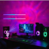 Lámpara De Noche Bluetooth Estelar Azul Con Astronauta Decorativa Para Escritorio Luz De Colores LED Para Dormitorio - details 3