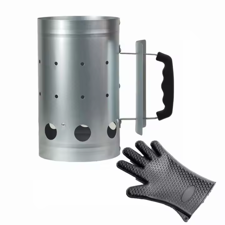 Kit De Encendido Rápido Para Camping Y BBQ Estufa De Aire Libre Lanzador De Fuego Para Carbón Y Barbacoa Incluye Barros De Carbono Y Chimenea - 1