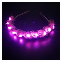 Diadema LED Para Niñas Brillo Cabeza Floral Coronación Neón Fiesta Regalo Boda Cumpleaños Luminoso Festival 10/20/30Pcs - details 17