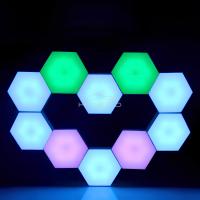 Lámpara De Pared Hexagonal RGB LED Sin Cable Con Sensor Táctil Luz Nocturna Colorida Para Dormitorio Control Remoto Lámpara De Armario - details 1