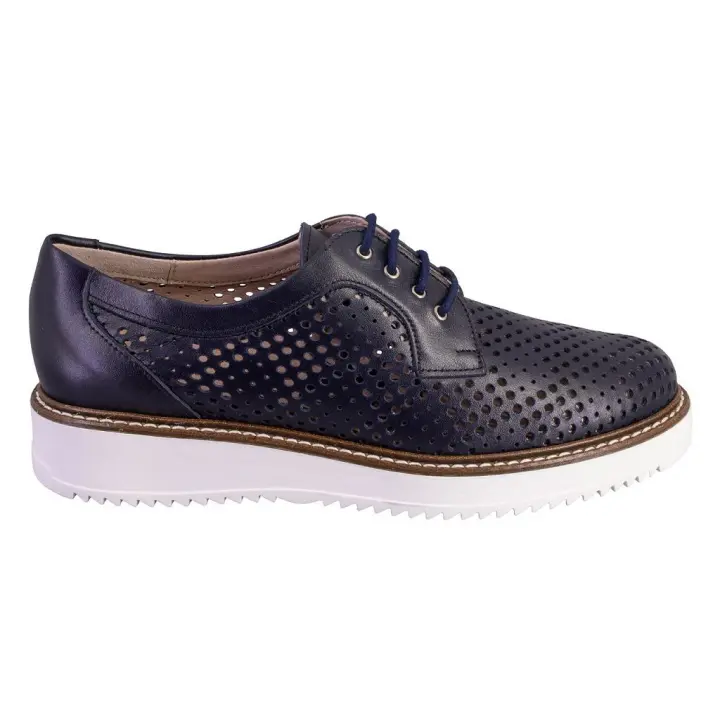 PITILLOS 5730 Zapatos con cordones de mujer azul marino PIEL 524 - 1