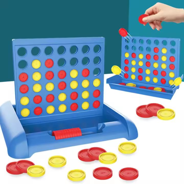 Juego Classico De Conectar 4 En Línea Para Niños Juguetes Educativos De Matemáticas Juego De Mesa Para Familia Y Fiestas - 1