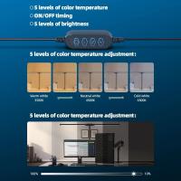Lámpara De Escritorio LED Doble Cabeza Para Oficina Y Hogar Con 3 Modos De Color Y 10 Niveles De Iluminación Protector De Ojos - details 11