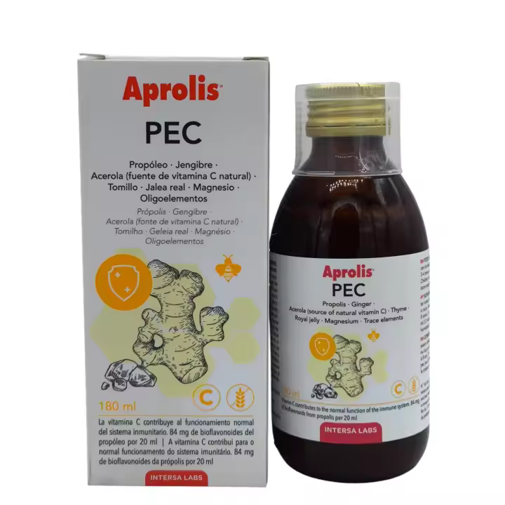 Jarabe Pectoral Aprolis PEC, Sistema inmunitario, Bienestar respiratorio, Propóleo, Jengibre, Vitamina C, Gripes y Resfriados, Defensas Naturales. Cansancio y Fatiga. - 1