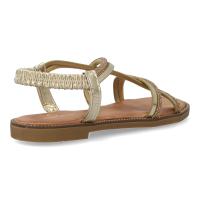PuntoSalao Sandalias planas cómodas mujer tiras doradas TF2509 - details 2