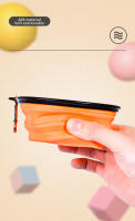 Tazón De Perro Plegable Y Portátil De Silicona Collapsible 350ML Alimentador De Alimentos Para Mascotas Para Viajes Al Aire Libre Y Perros Pequeños - details 4
