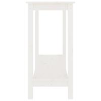 vidaXL Mesa consola de madera maciza de pino blanco 110x40x80 cm - details 3