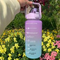 Botella Deportiva De Agua Con Marca De Tiempo Reutilizable Y Portátil Para Adultos Material De Plástico PP Para Gimnasio Y Viajes - details 6