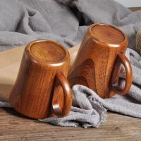 1PC Taza De Madera Con Agua De Miel Japonesa Creativa Jujube Taza De Café Té Cerveza Jugo Leche Con Mango Natural Artesanal - details 2