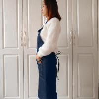 Delantal De Denim Para Cocina Resistente Al Aceite Con Bolsillos Para Herramientas Para Hombres Y Mujeres Adultos Estilo De Café - details 4