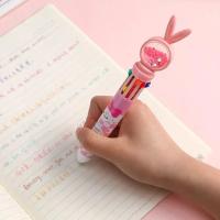 4pcs Rotulador De Punto De Sello 0.5mm De Colores Kawaii Para Niñas Con Orejas De Conejo Rosa Estudiantes Suministros Escolares Y De Oficina Coreanas De Estación De Trabajo - details 1