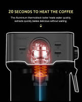 Cafetera HiBREW H5 de 1050W, Máquina de Café Espresso y Cappuccino Semi-Automática de 20 Bares, Capacidad de 1.5L, Pantalla de Temperatura - details 6
