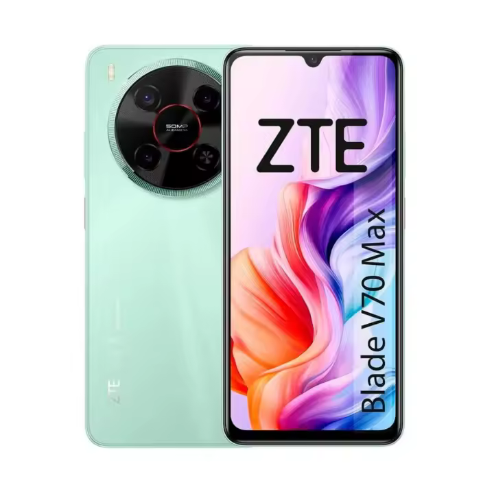 ZTE - Smartphone Blade V70 MAX 128 GB y 4 GB RAM con pantalla de 6,9 pulgadas a 120 Hz, cámara triple de 50 MP, 5G, NFC y batería de 6000 mAh en verde - 1