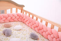 Protector de cuna para bebé, tejido a mano danés con trenza de cuatro hilos, anticolisión. - details 22