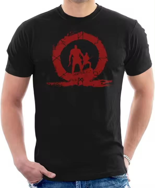 Camiseta de God of War Hero Blood Silhouette para hombre - 1
