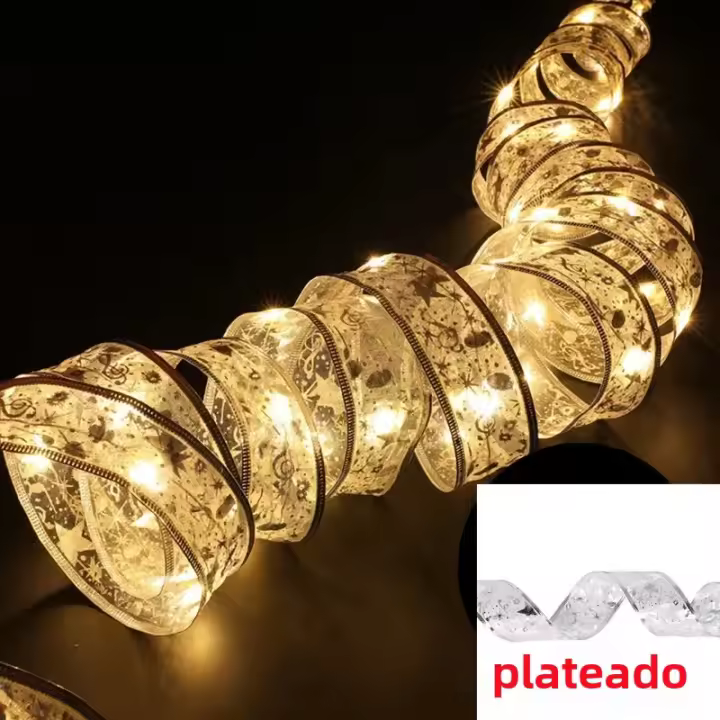 Luces De Encaje LED Para Decoración De Navidad 10m Arco De Cinta Luminosa Adornos Para Árbol De Navidad Y Hogar Decoraciones De Año Nuevo 2025 - 1