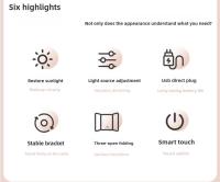 Espejo Maquillaje, 2X/3X/10X Espejo de Maquillaje de Tres Pliegues con Pantalla Táctil Ajustable y 24 Luz LED Espejo Iluminado Tocador Espejos Cosméticos de Encimera (negro) - details 0