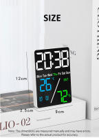 Reloj Digital Multifunción Con Ajuste De Brillo En 3 Niveles Pantalla LED Recargable Mostrador Con Fecha Y Temperatura - details 10