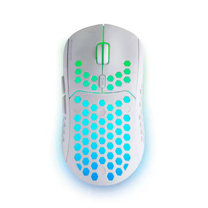 Mars Gaming MMW3, Ratón Gaming Inalámbrico, RGB Flow, Ultraligero 79g, 3200DPI, Ratón PC Negro, Rosa o Blanco - 1
